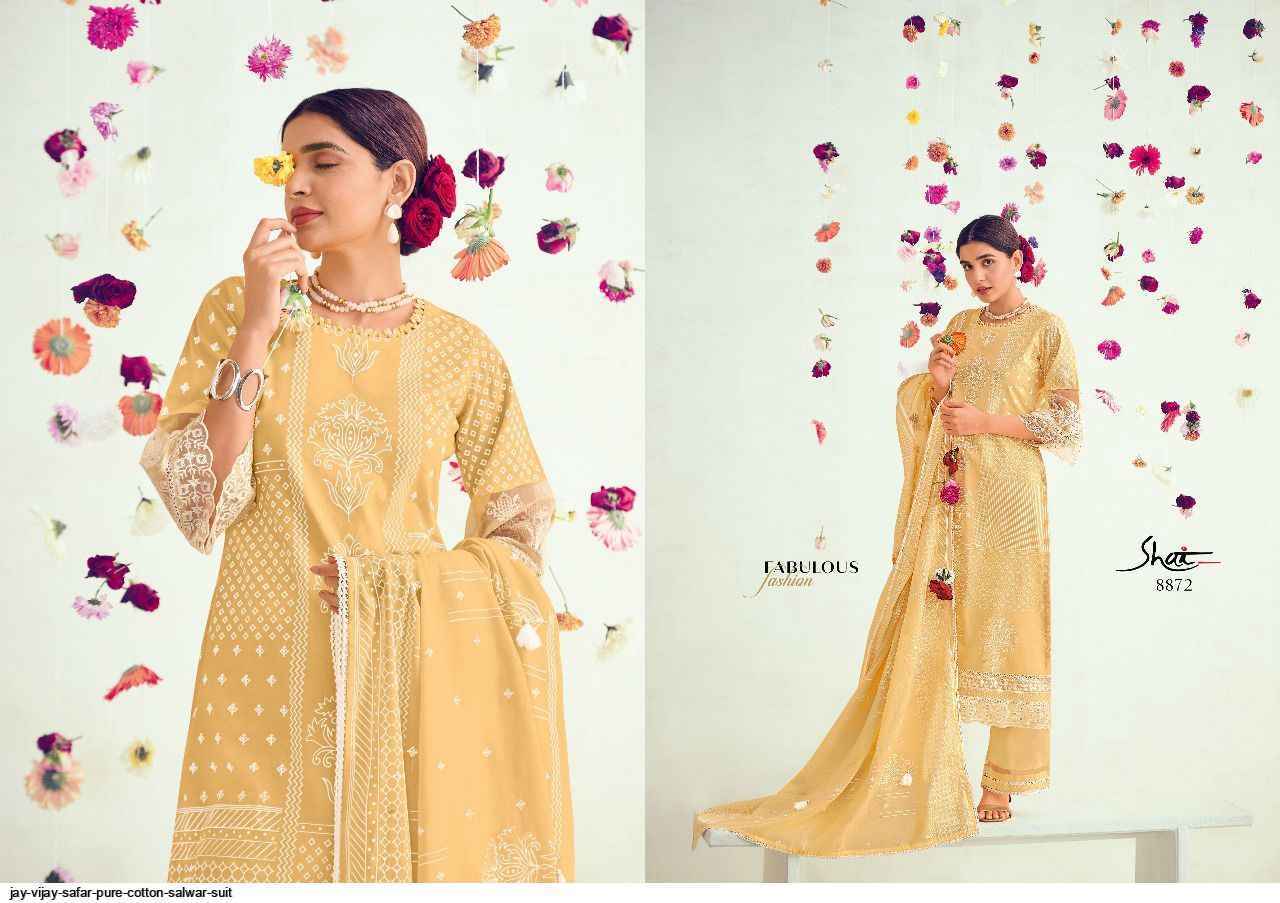 Jay Vijay Safar Pure Cotton Dress Material 6 Pc Catalouge