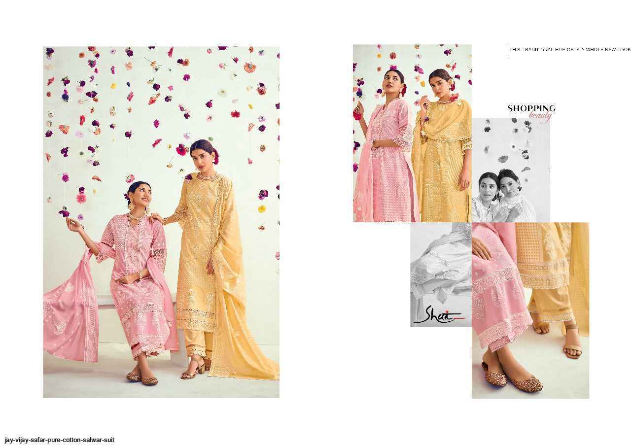 Jay Vijay Safar Pure Cotton Dress Material 6 Pc Catalouge