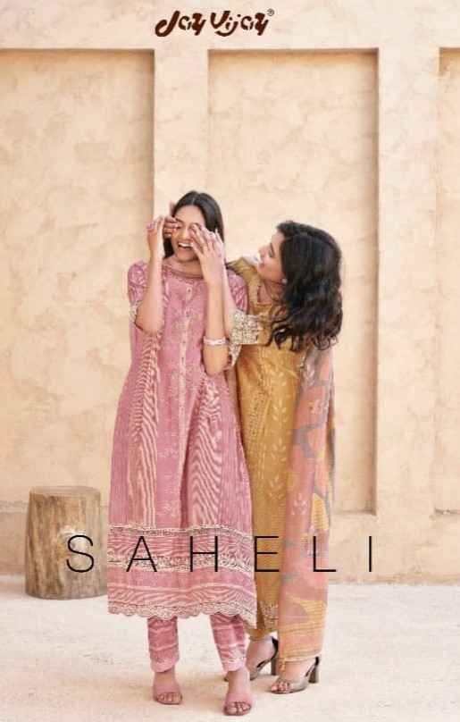 Jay Vijay Saheli Muslin Dress Material 6 Pc Catalouge