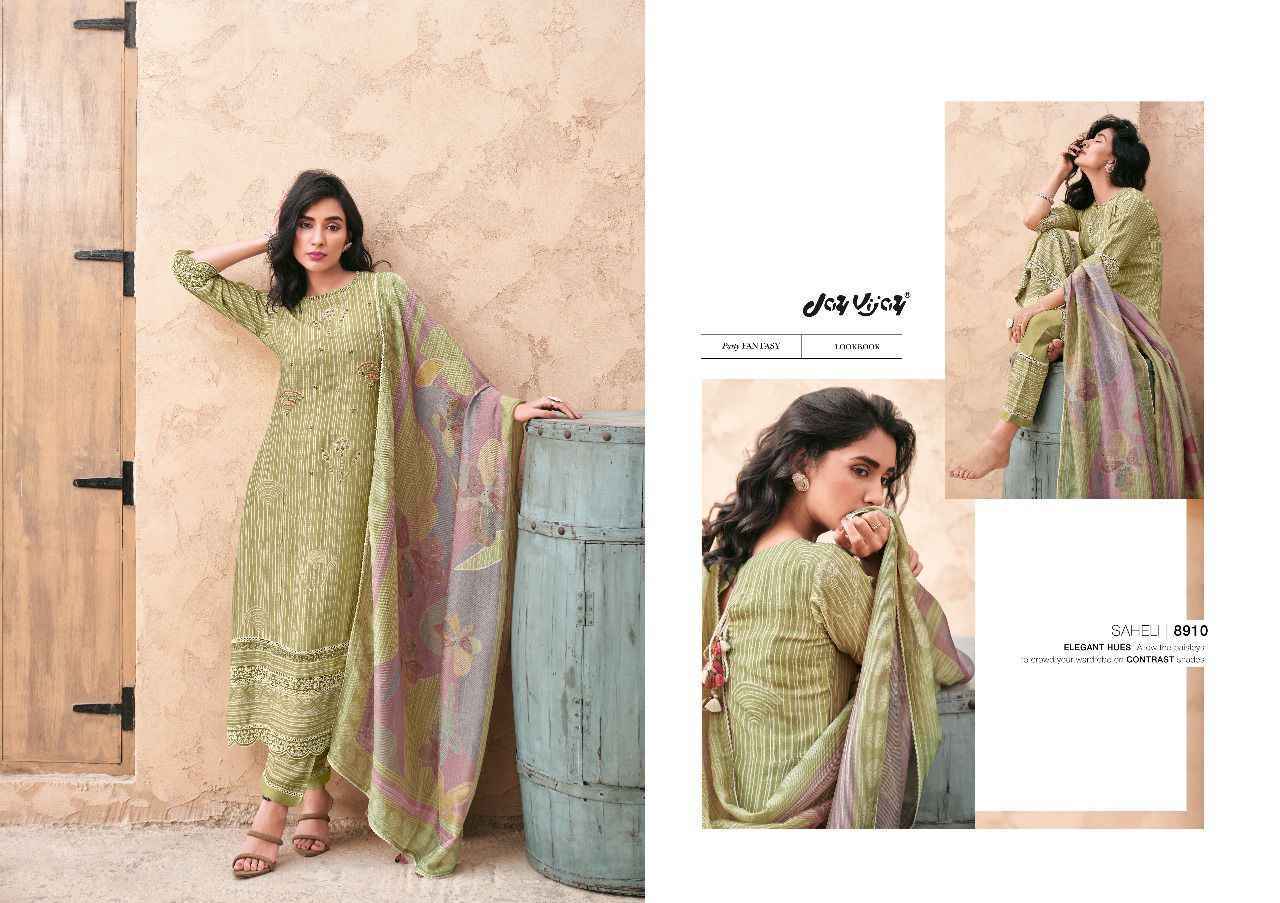 Jay Vijay Saheli Muslin Dress Material 6 Pc Catalouge