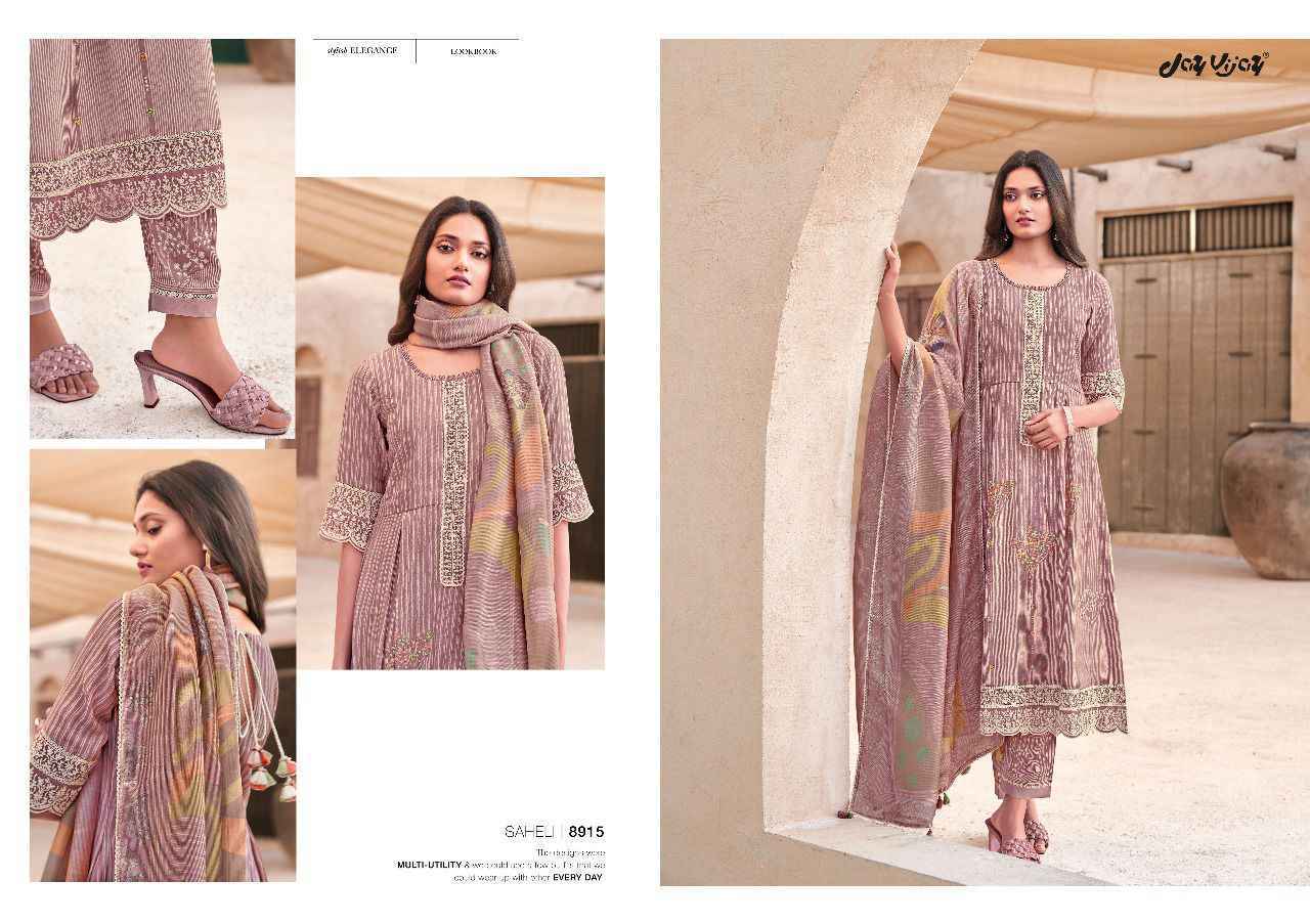 Jay Vijay Saheli Muslin Dress Material 6 Pc Catalouge