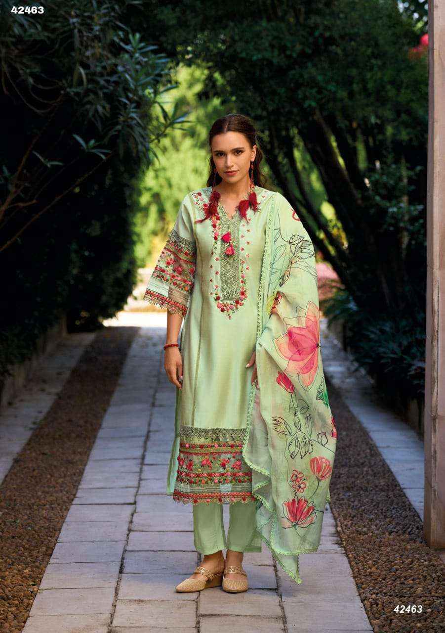 Kailee Sanj E Shrungar Pure Viscose Silk Readymade Suit 6 Pc Catalog