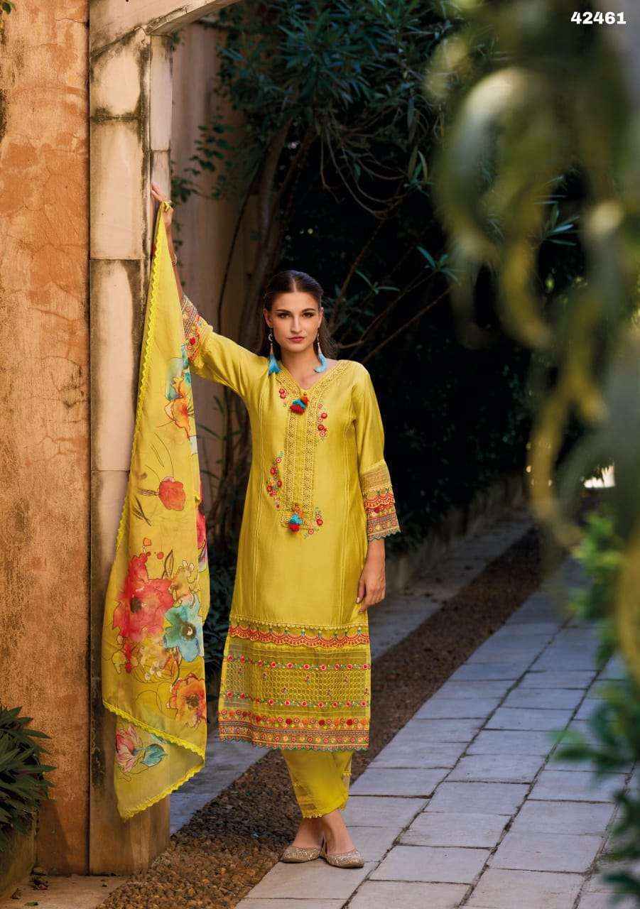 Kailee Sanj E Shrungar Pure Viscose Silk Readymade Suit 6 Pc Catalog