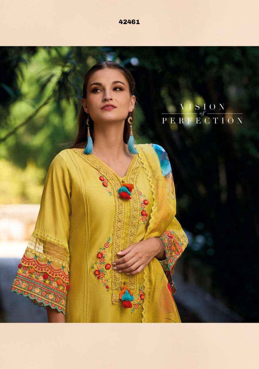 Kailee Sanj E Shrungar Pure Viscose Silk Readymade Suit 6 Pc Catalog