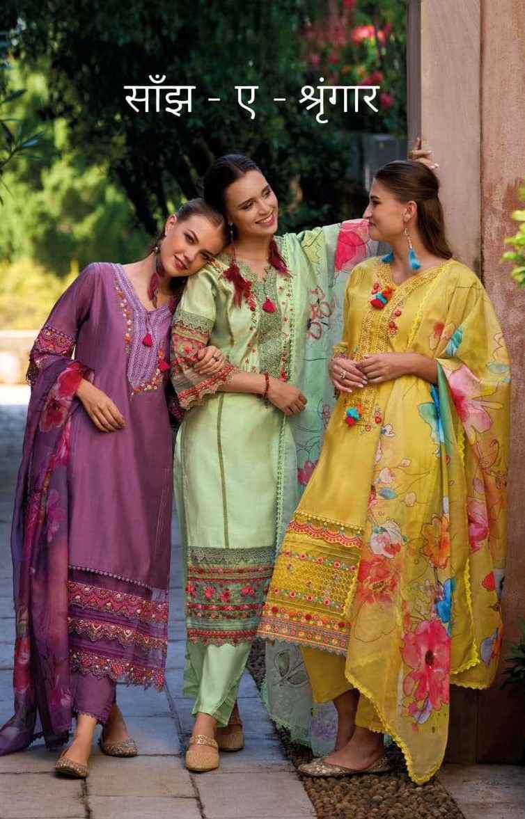 Kailee Sanj E Shrungar Pure Viscose Silk Readymade Suit 6 Pc Catalog