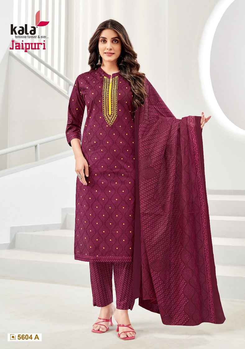 Kala Jaipuri Vol-4 Cotton Readymade Suit 12 Pc Catalog