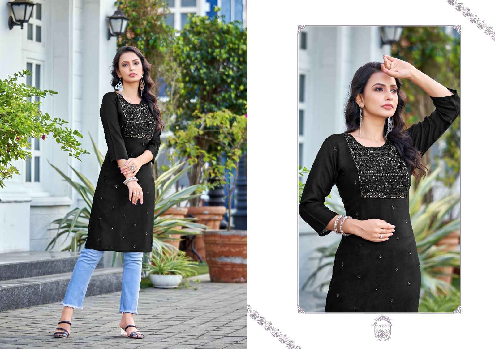 Kalaroop By Kajree Priya Rayon Kurti 8 Pc Cataloug