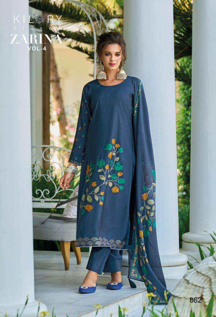 Kilory Trendz Zarina Vol 4 Viscose Dress Material 8 pcs Catalogue