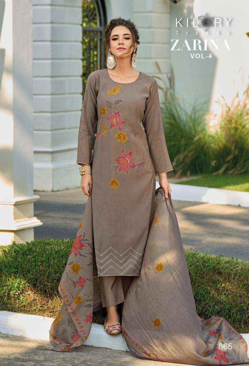 Kilory Trendz Zarina Vol 4 Viscose Dress Material 8 pcs Catalogue