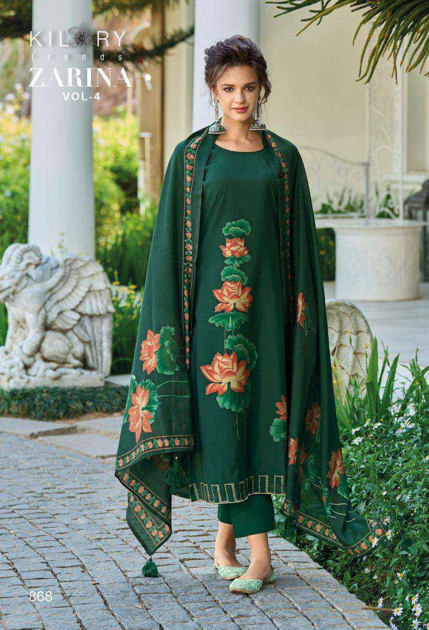 Kilory Trendz Zarina Vol 4 Viscose Dress Material 8 pcs Catalogue