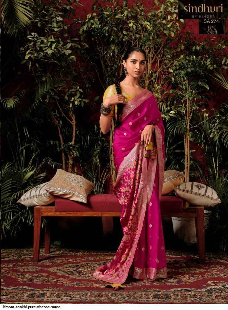 Kimora Anokhi Pure Viscose Dola Silk Saree 9 Pc Catalog