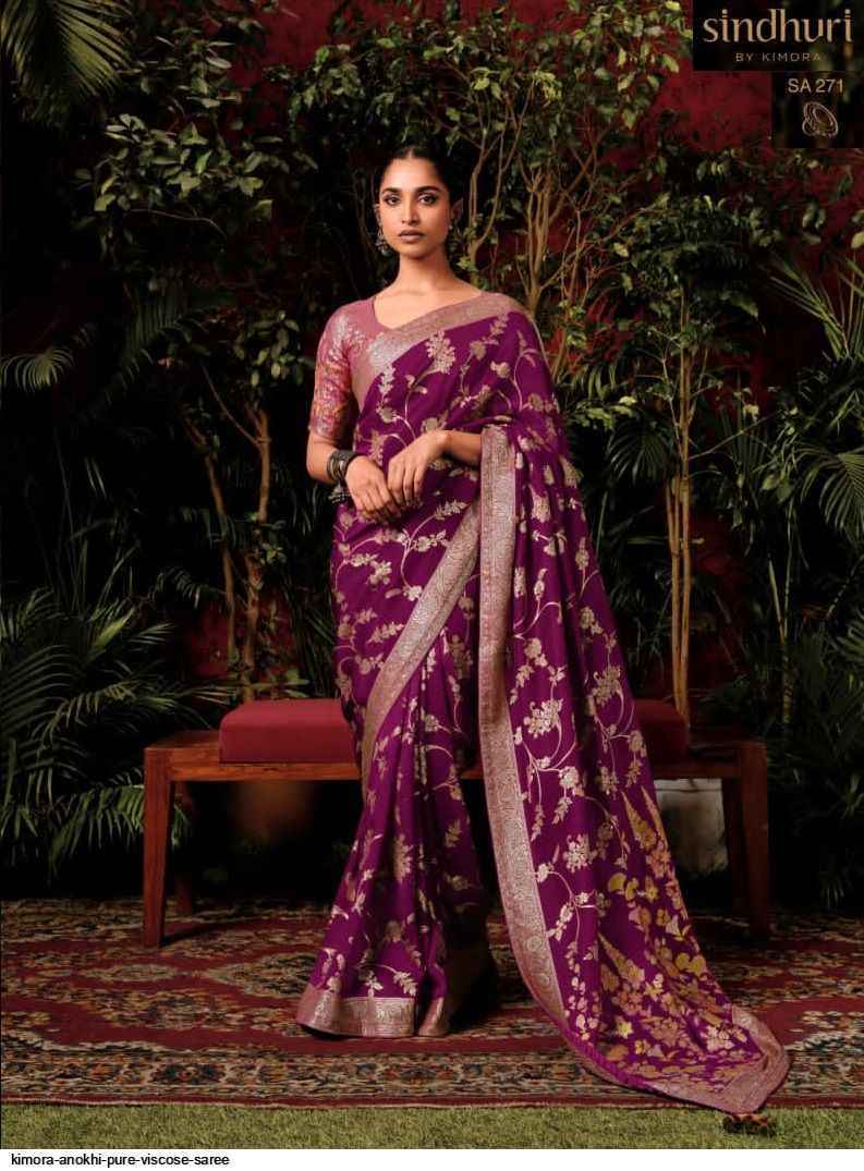 Kimora Anokhi Pure Viscose Dola Silk Saree 9 Pc Catalog