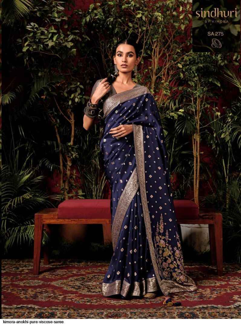 Kimora Anokhi Pure Viscose Dola Silk Saree 9 Pc Catalog