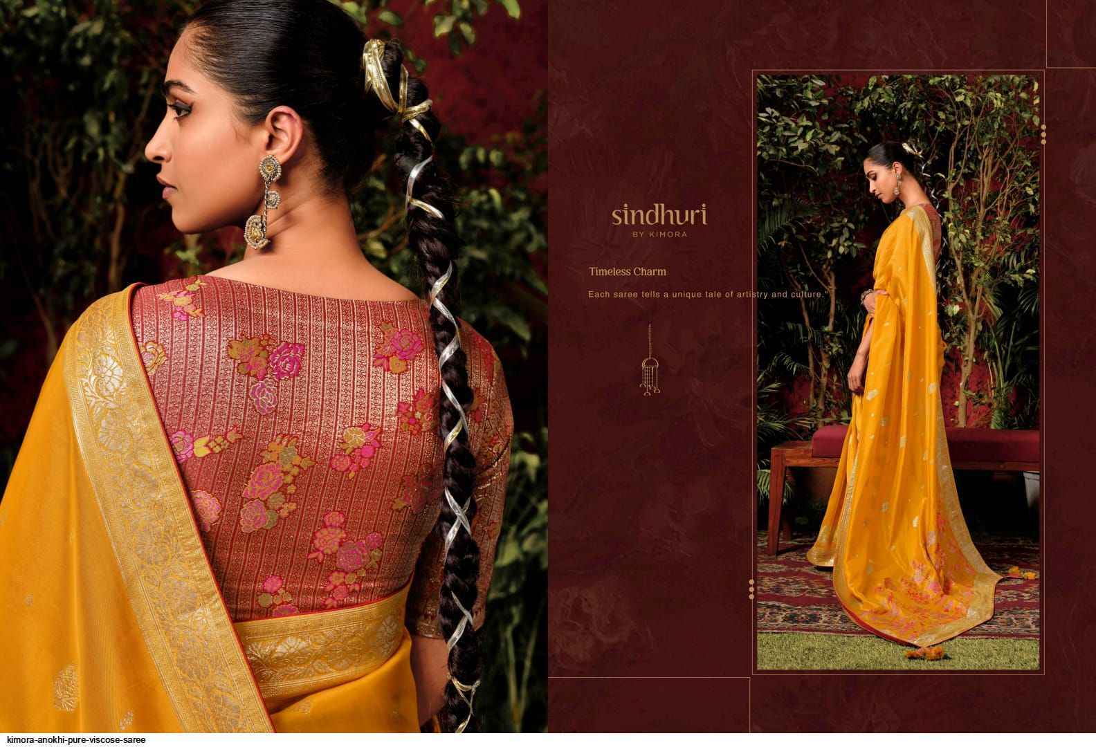 Kimora Anokhi Pure Viscose Dola Silk Saree 9 Pc Catalog
