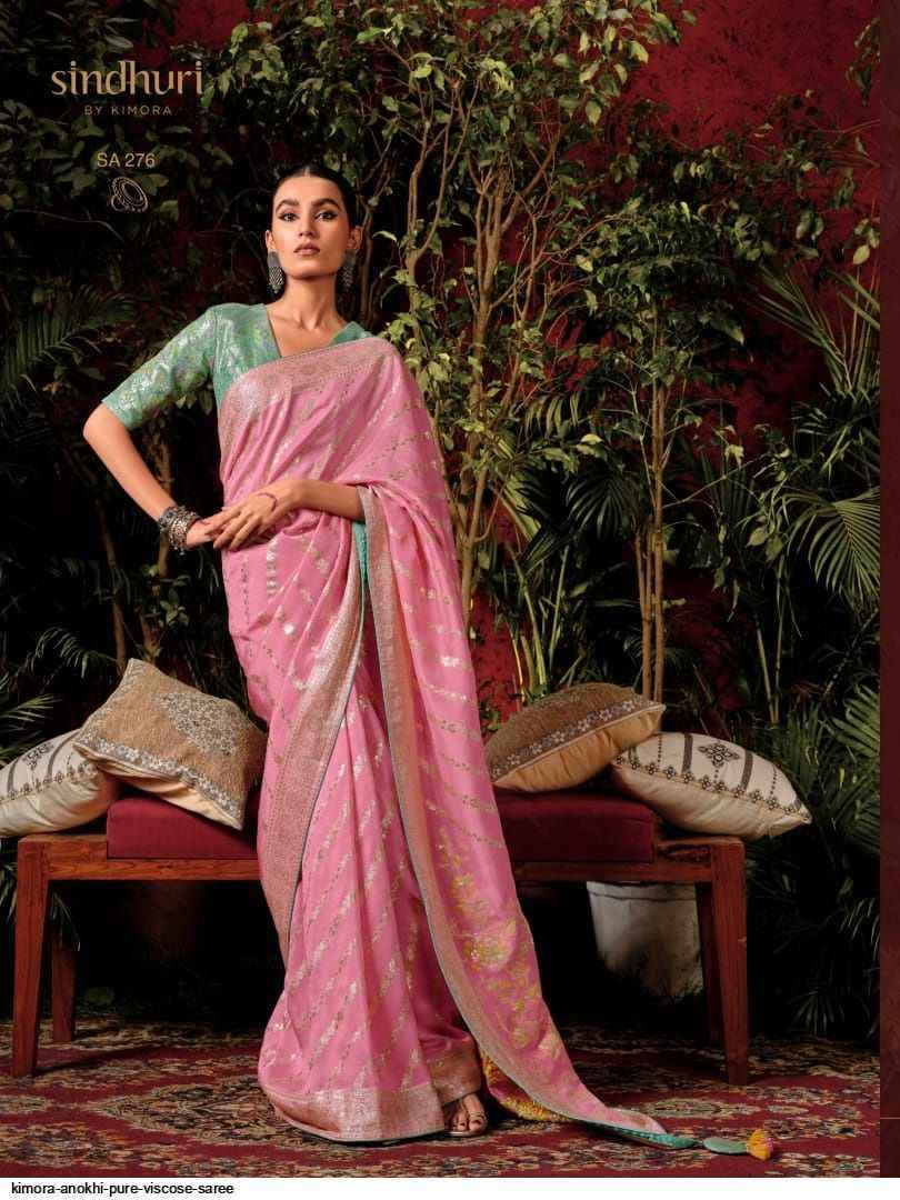 Kimora Anokhi Pure Viscose Dola Silk Saree 9 Pc Catalog