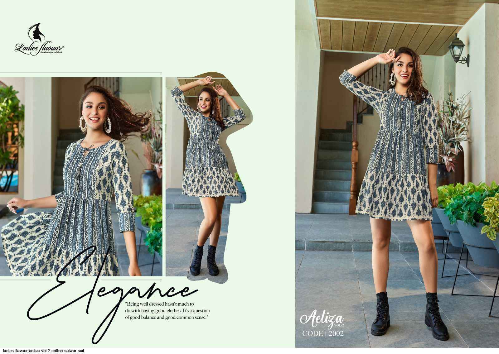 Ladies Flavour Aeliza Vol-2 Cotton Kurti 4 Pc Catalouge