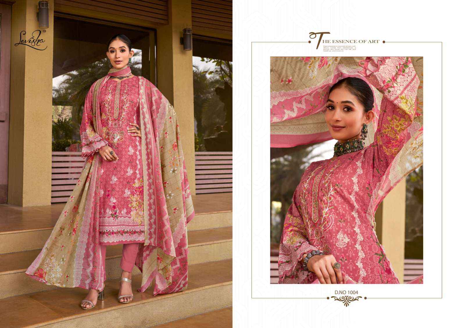 Levisha Shehnaz Cotton Dress Material 4 pcs Catalogue