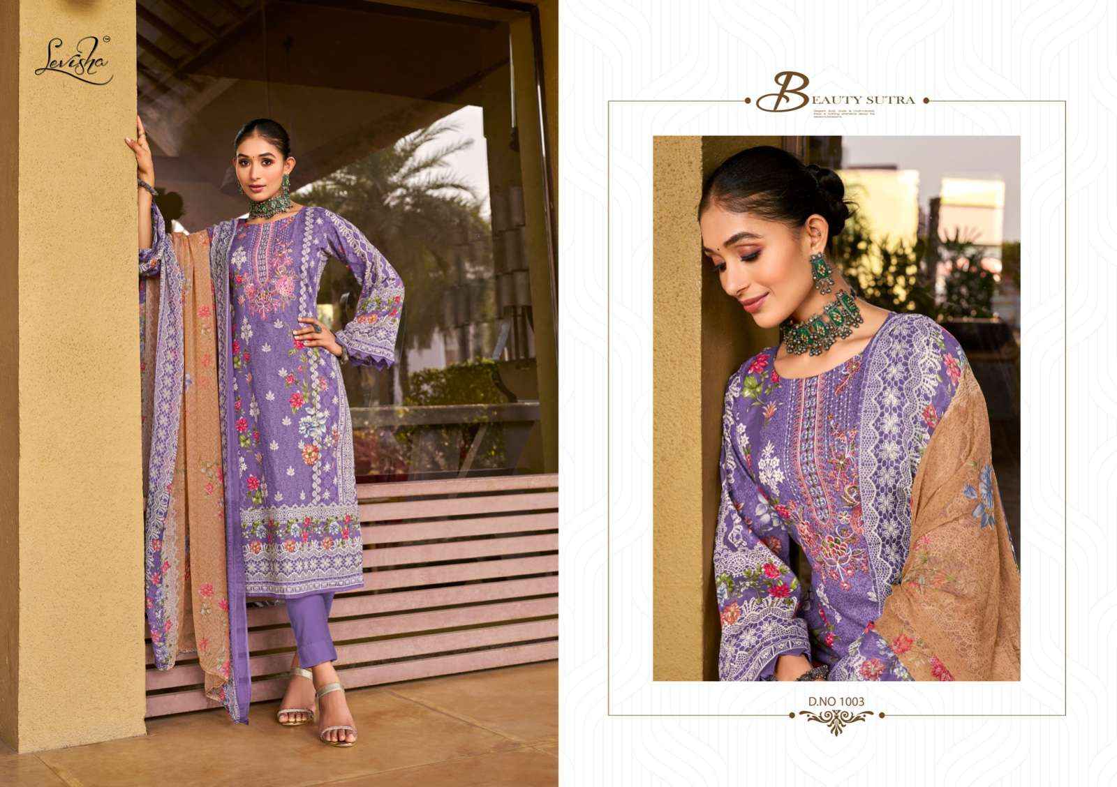 Levisha Shehnaz Cotton Dress Material 4 pcs Catalogue