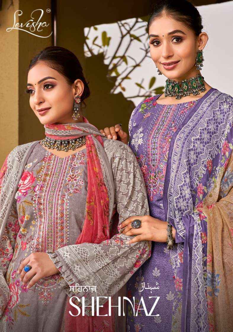Levisha Shehnaz Cotton Dress Material 4 pcs Catalogue