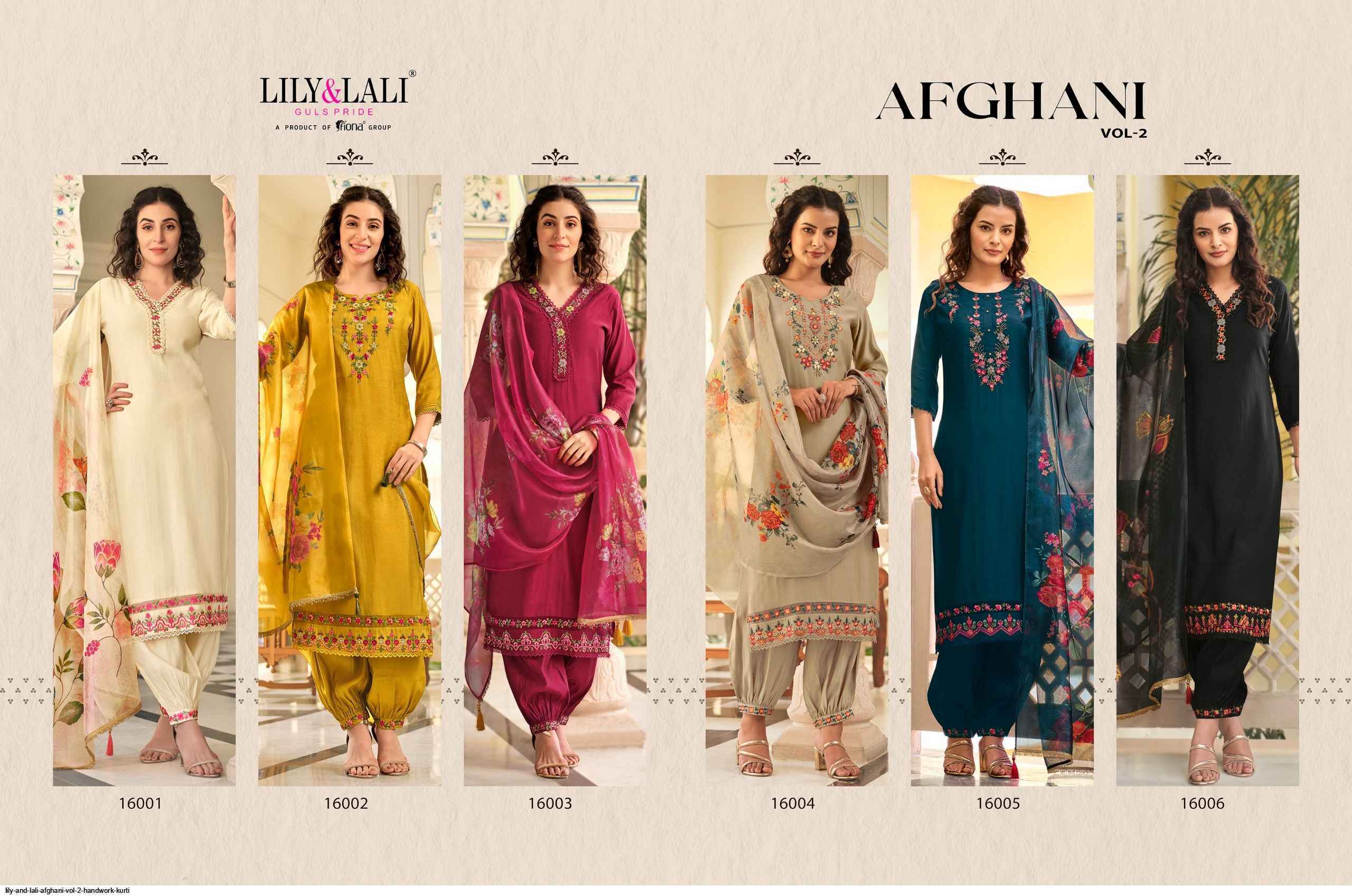 Lily And Lali Afghani Vol-2 Readymade Suit 6 Pc Catalog