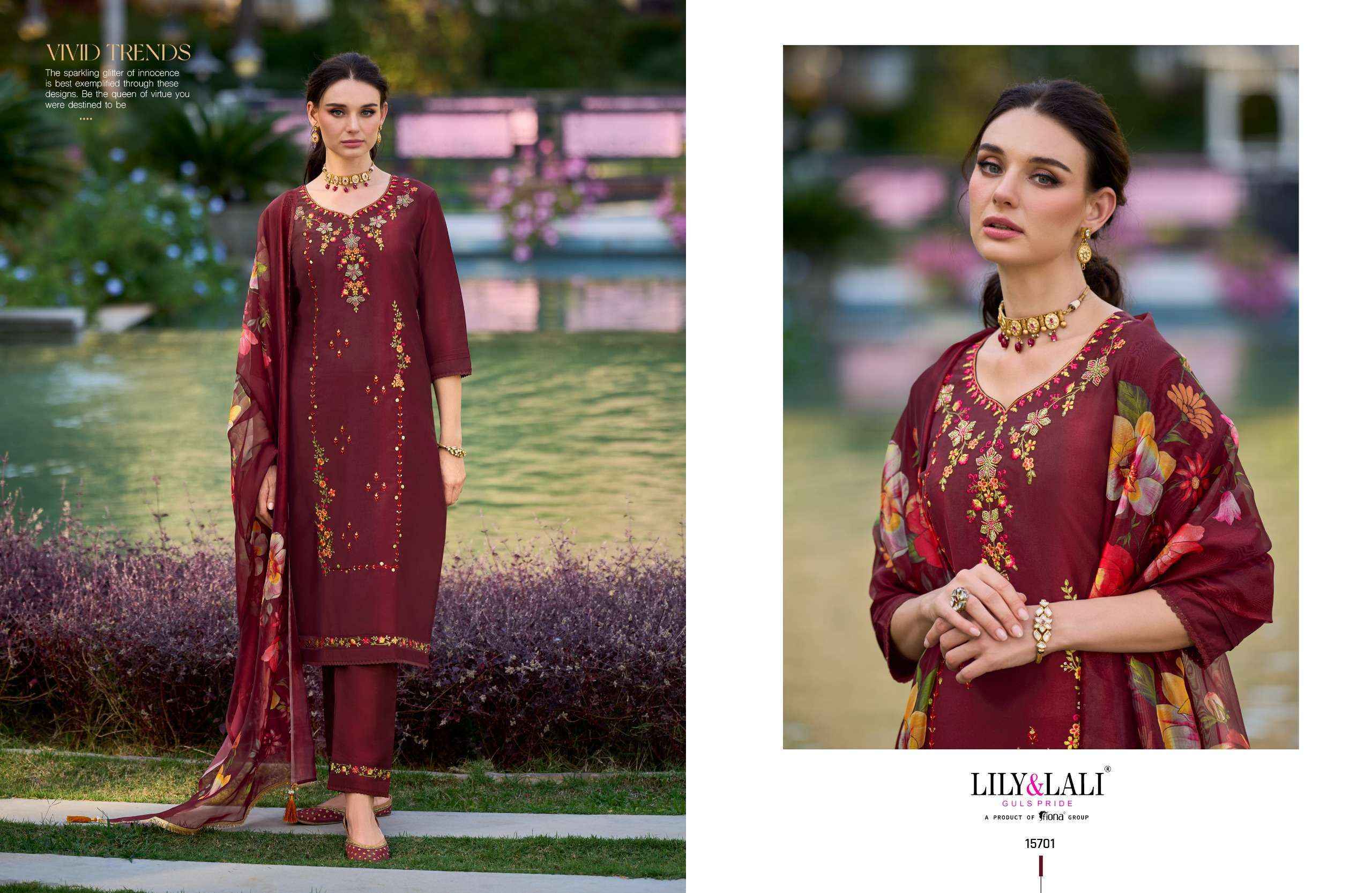Lily Lali Falak Readymade Organza Dress Wholesale Readymade Suits