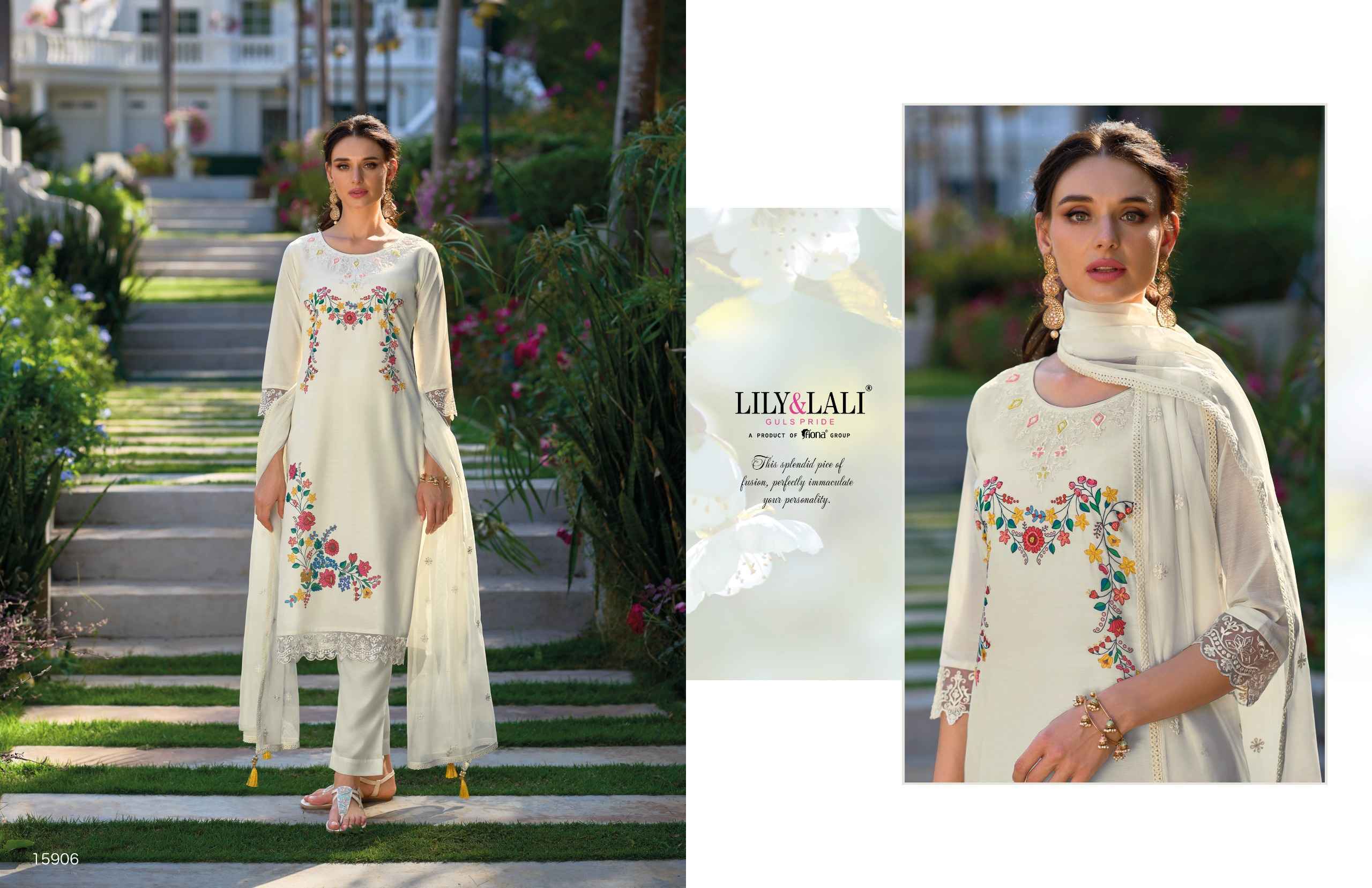 Lily & Lali Safina Readymade Chanderi Silk Dress 6 pcs Cataloge