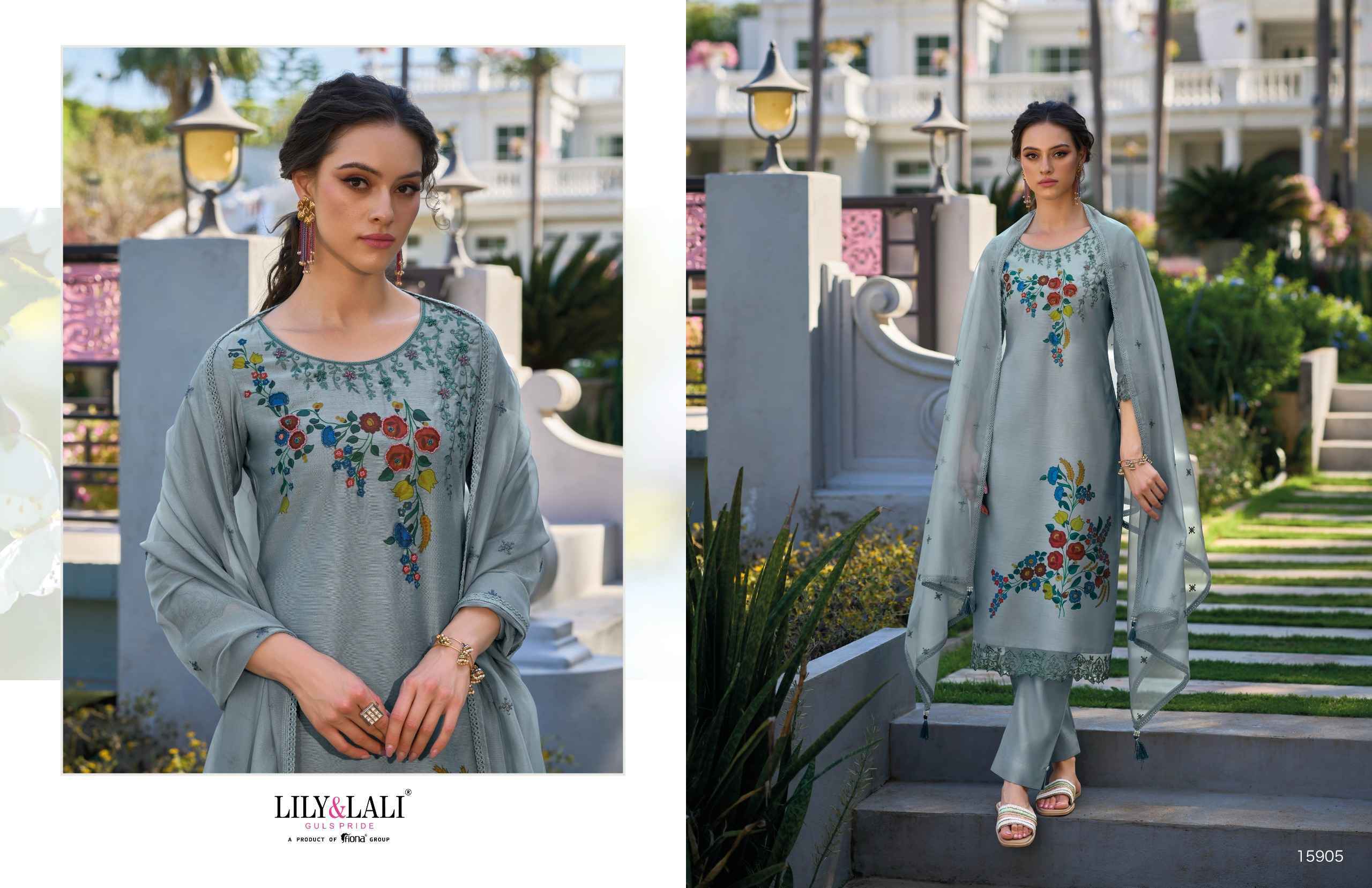 Lily & Lali Safina Readymade Chanderi Silk Dress 6 pcs Cataloge