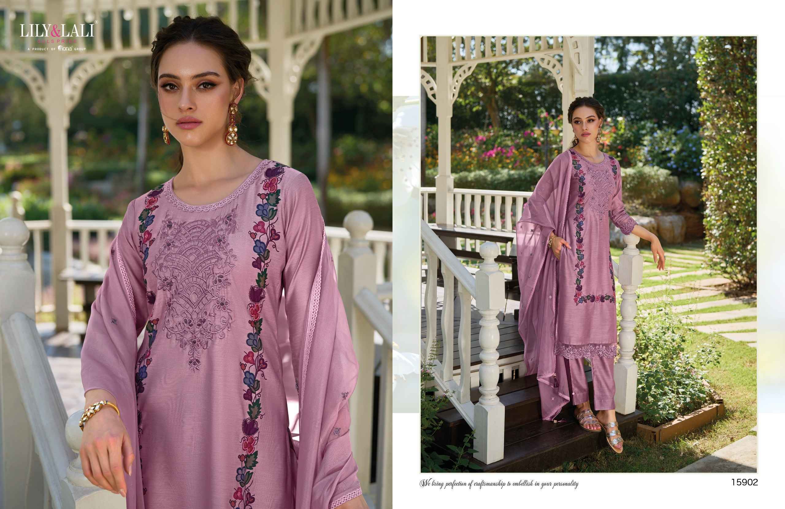 Lily & Lali Safina Readymade Chanderi Silk Dress 6 pcs Cataloge