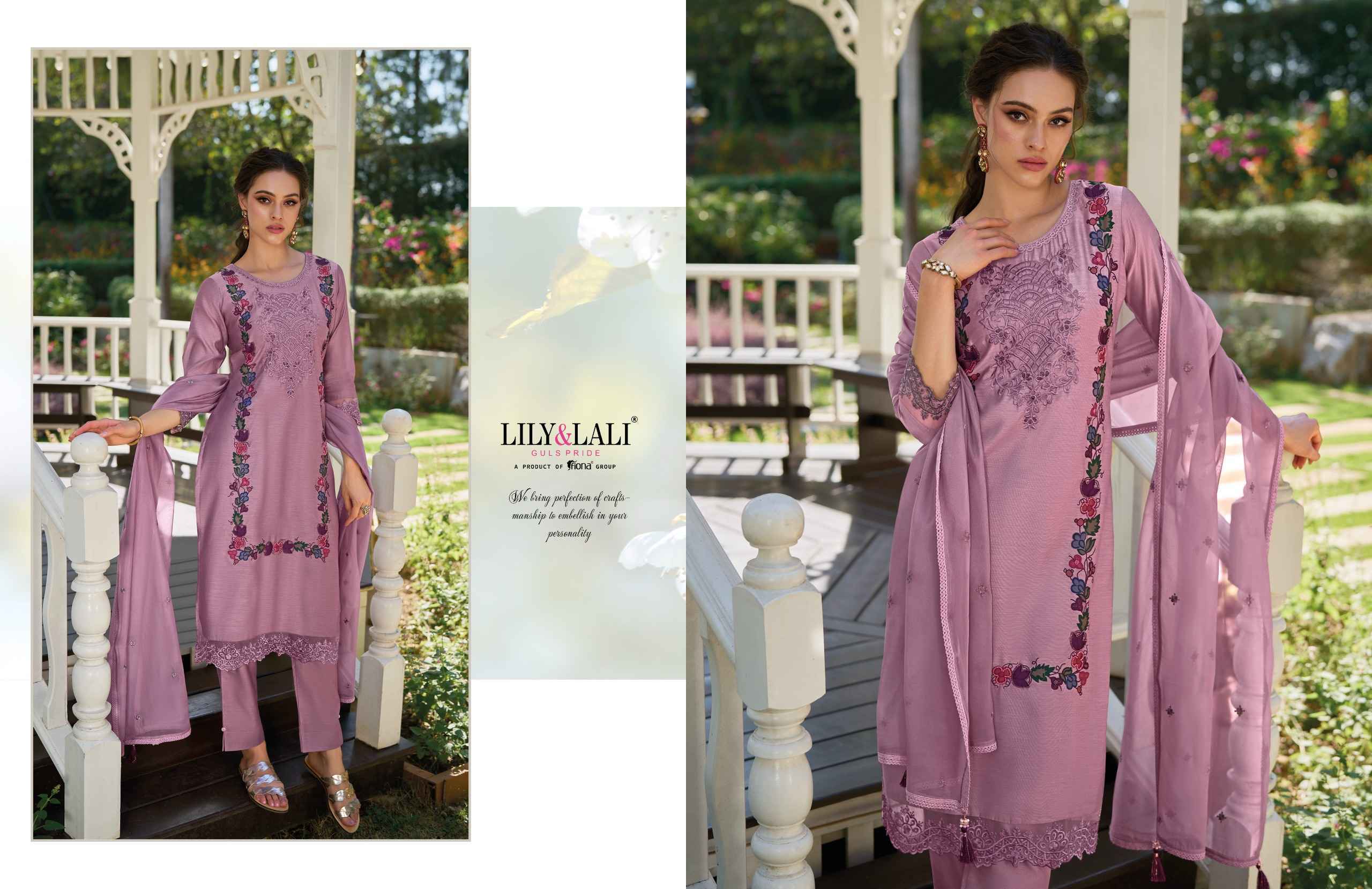 Lily & Lali Safina Readymade Chanderi Silk Dress 6 pcs Cataloge