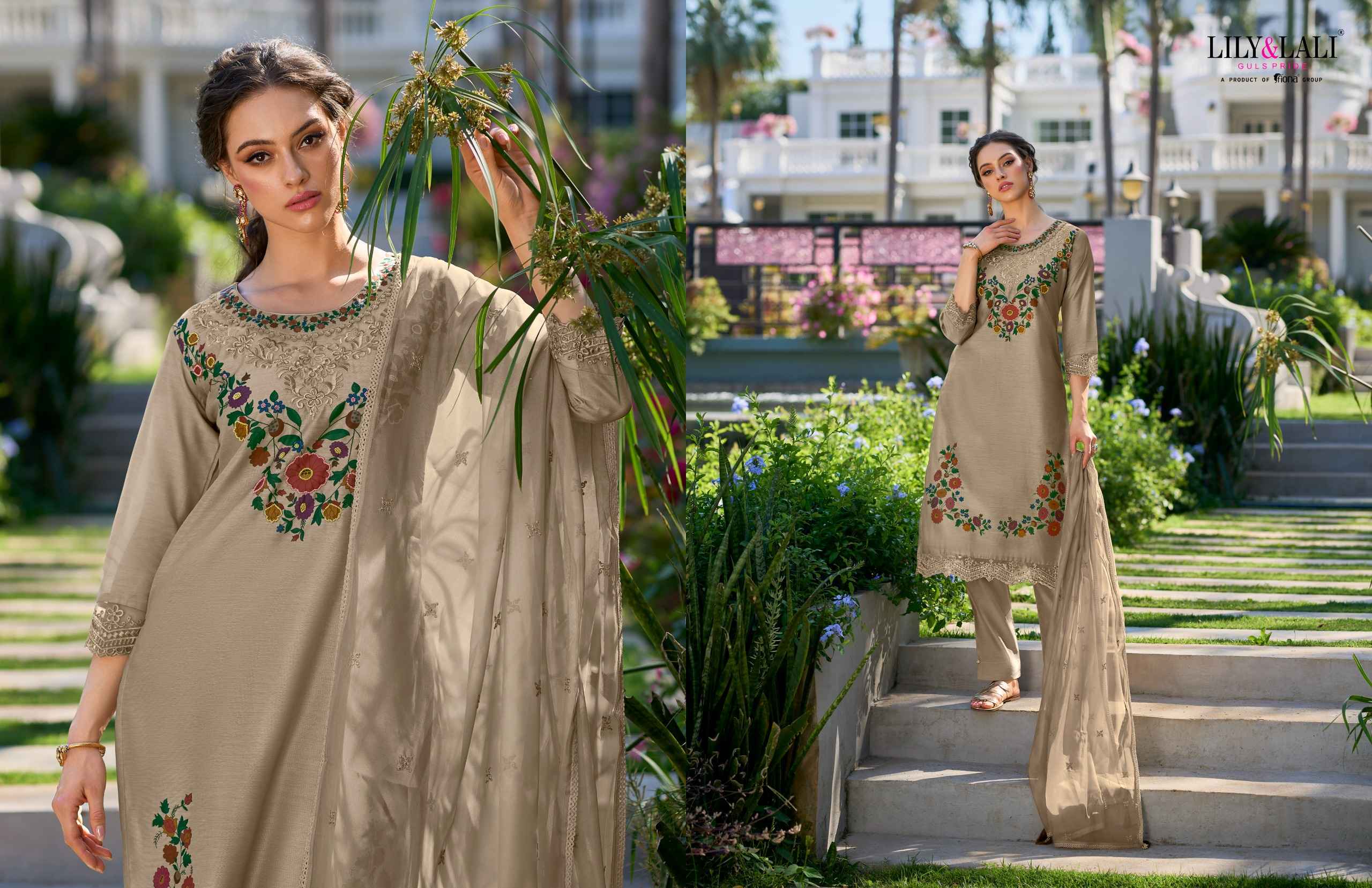 Lily & Lali Safina Readymade Chanderi Silk Dress 6 pcs Cataloge