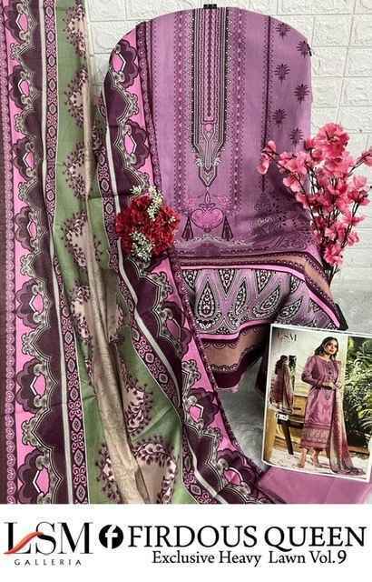 LSM Galleria Foirdous Queen Vol 9 Readymade Lawn Dress 6 pcs Catalogue