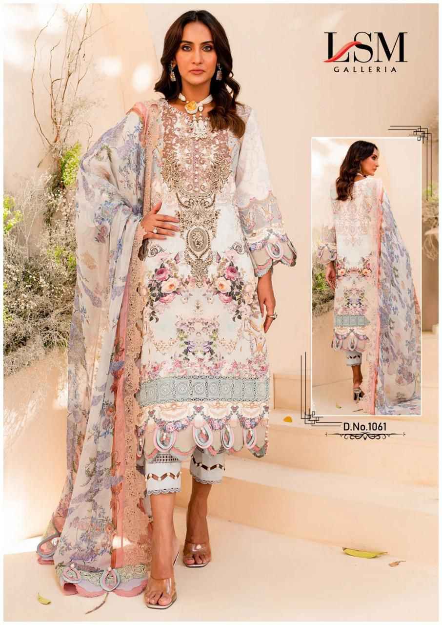 LSM Galleria Parian Dream Vol 7 Lawn Cotton Dress Material 6 pcs Catalogue