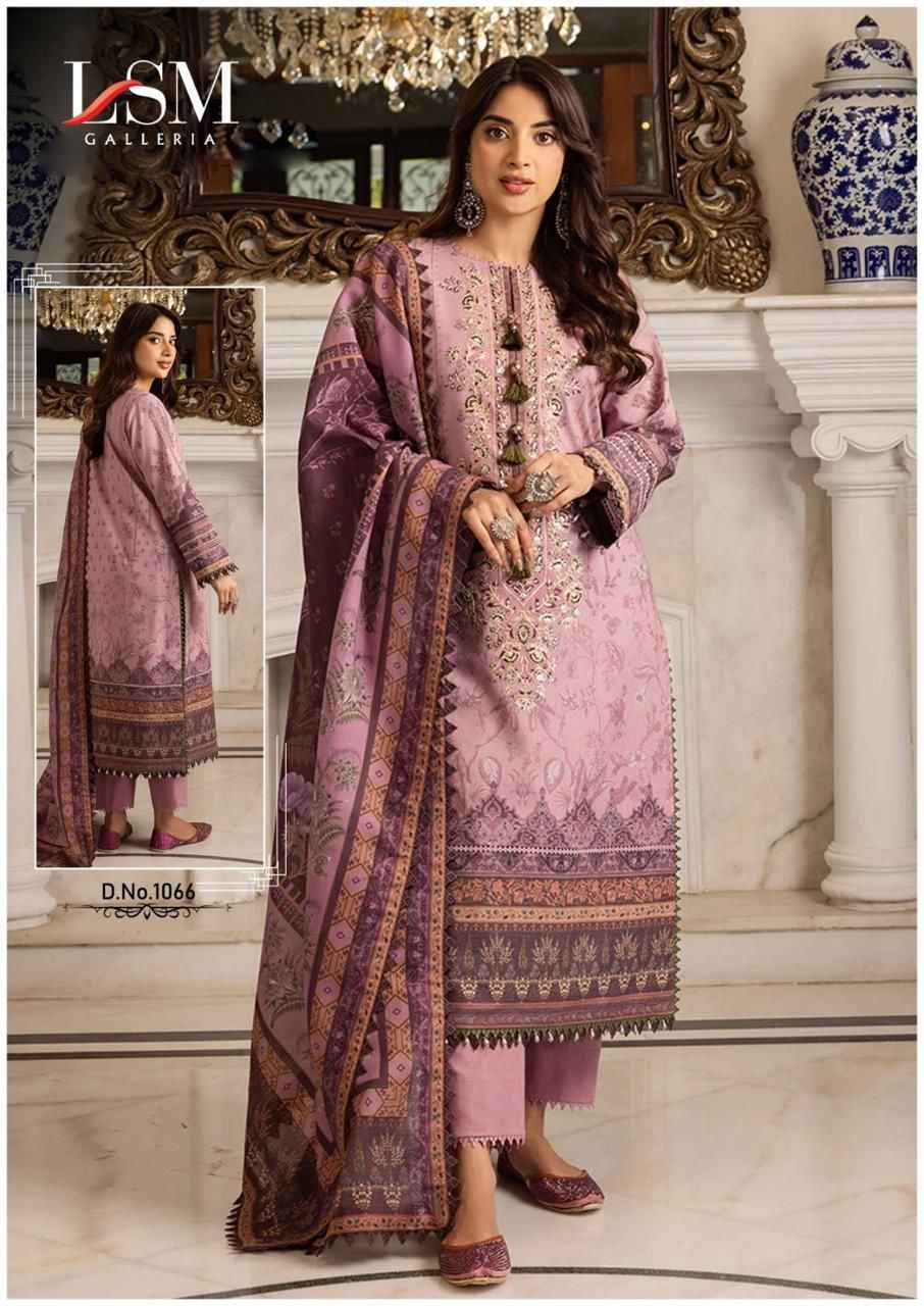 LSM Galleria Parian Dream Vol 7 Lawn Cotton Dress Material 6 pcs Catalogue