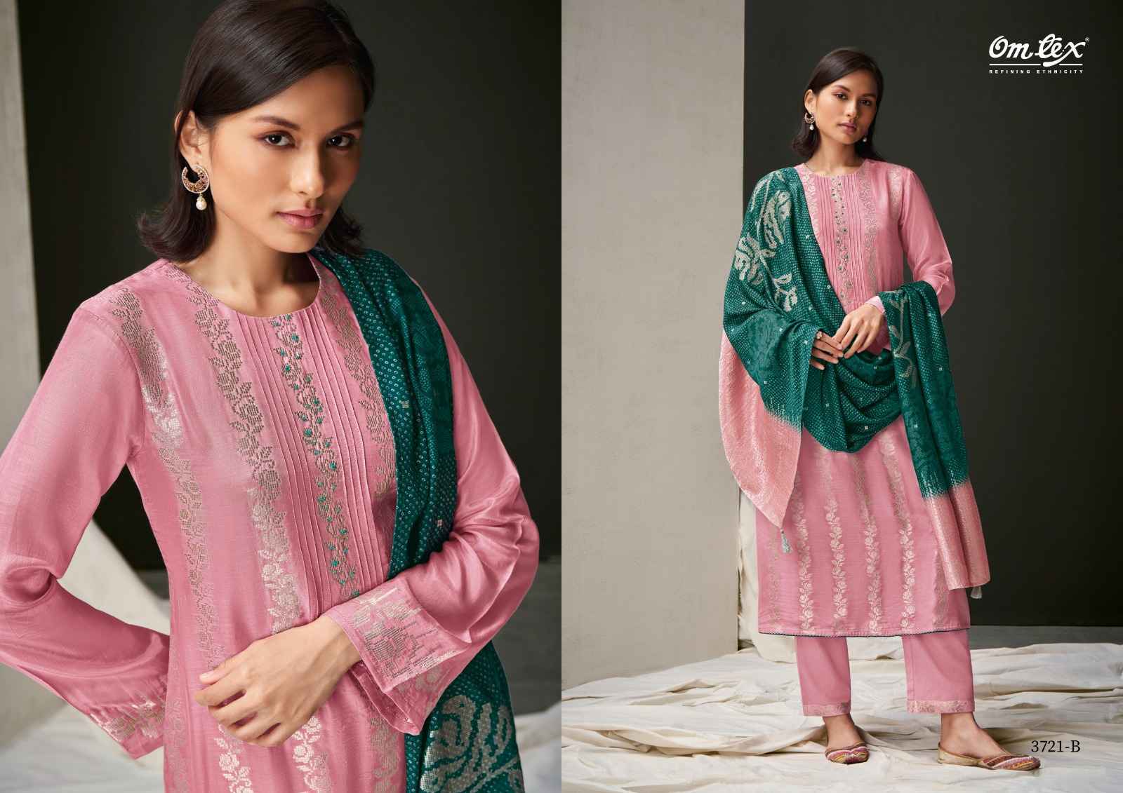 Omtex Dhaani Mayfair Silk Dress Material 4 Pc Catalog