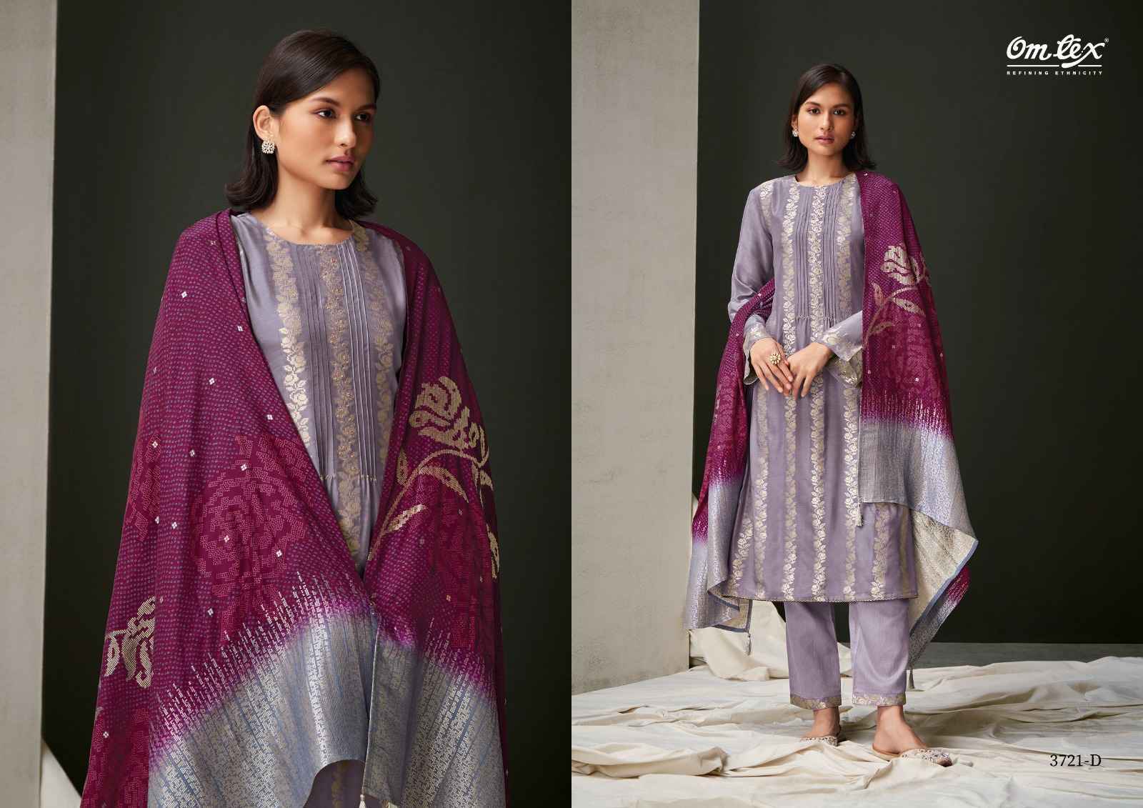 Omtex Dhaani Mayfair Silk Dress Material 4 Pc Catalog