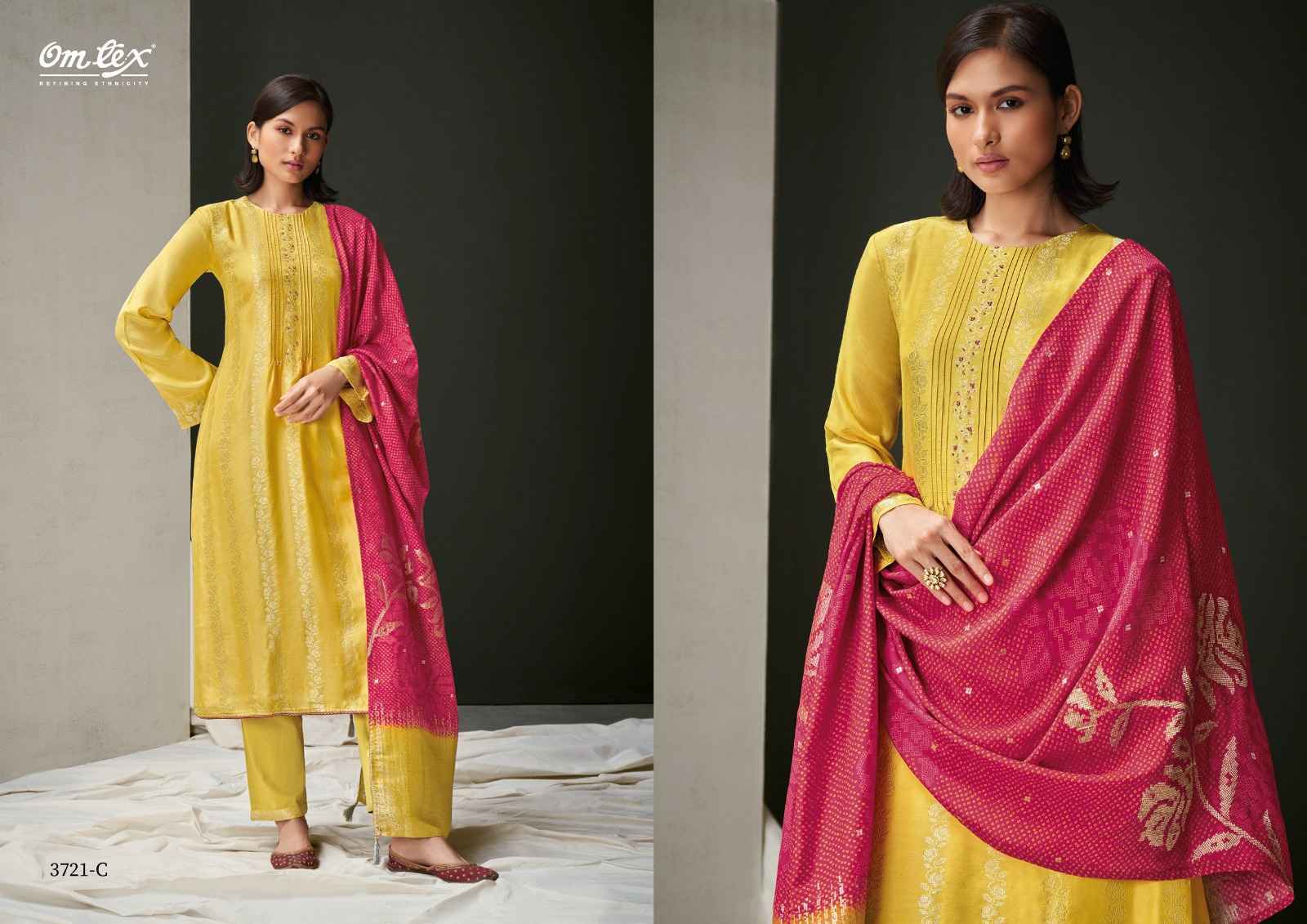 Omtex Dhaani Mayfair Silk Dress Material 4 Pc Catalog