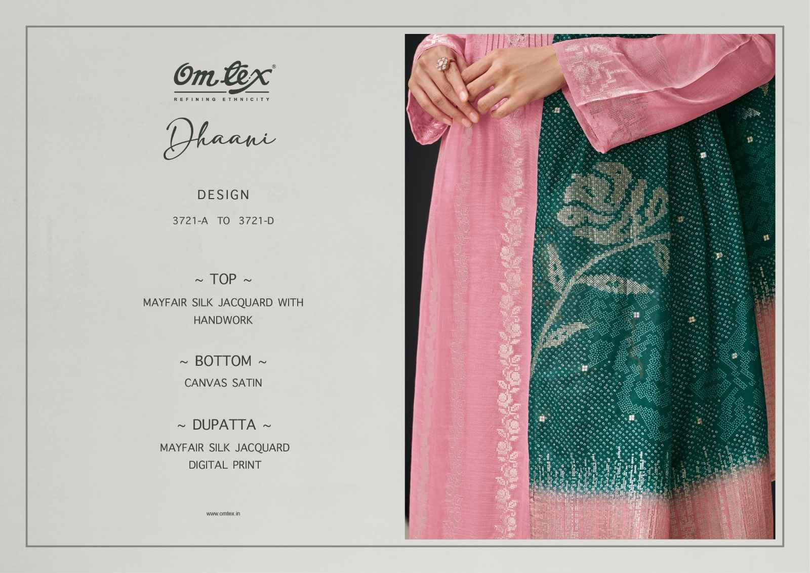 Omtex Dhaani Mayfair Silk Dress Material 4 Pc Catalog