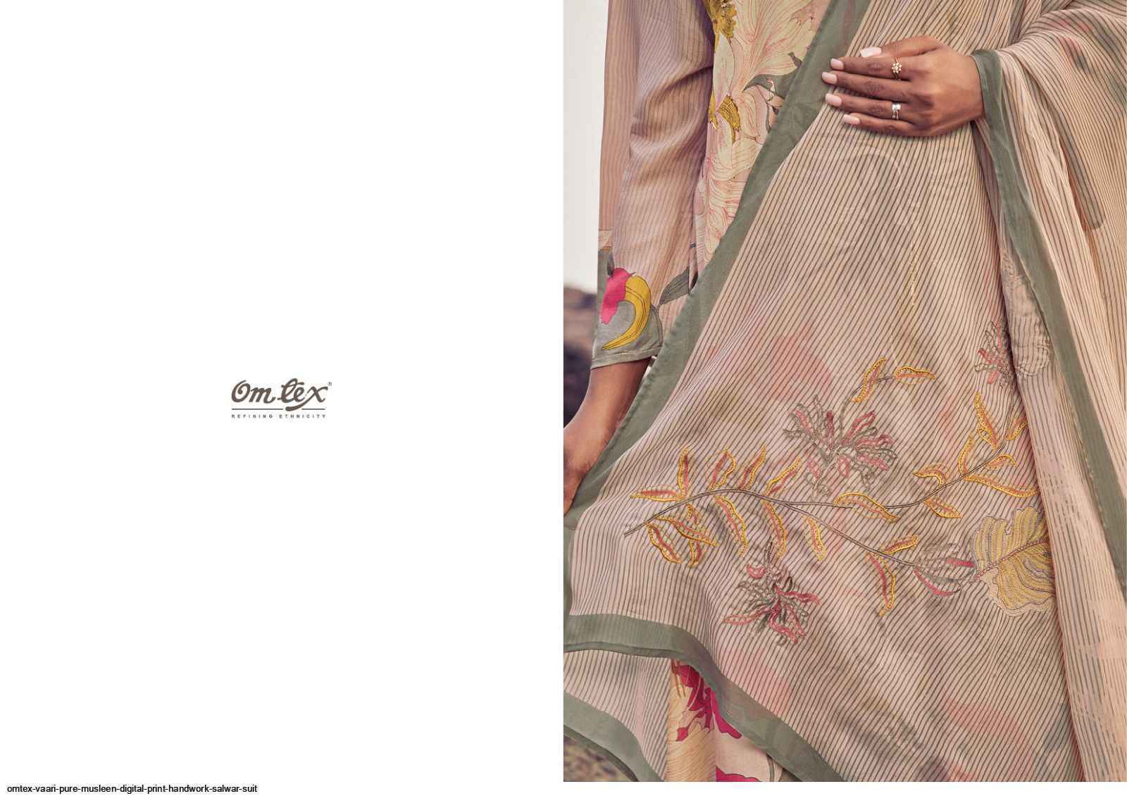 Omtex Vaari Pure Musleen Digital Print Dress Material 3 Pc Catalog