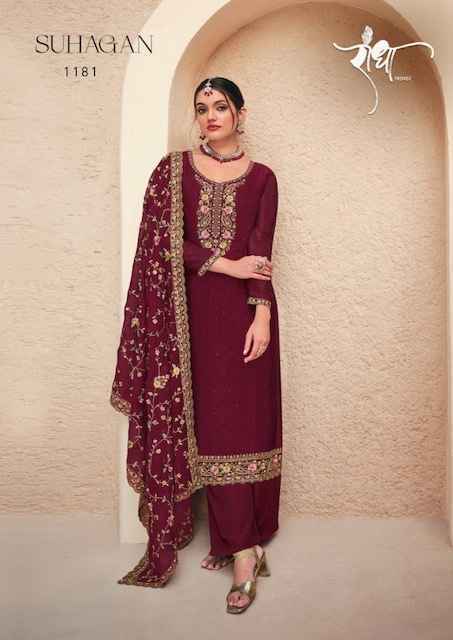 Radha Suhagan Georgette Dress Material 4 pcs Catalogue