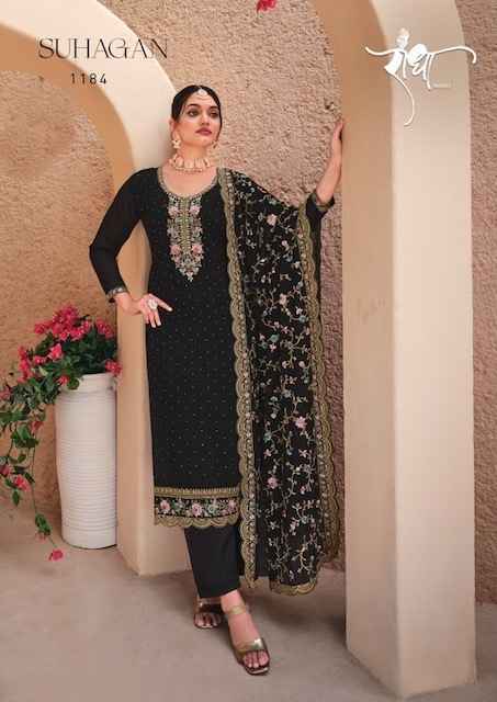 Radha Suhagan Georgette Dress Material 4 pcs Catalogue