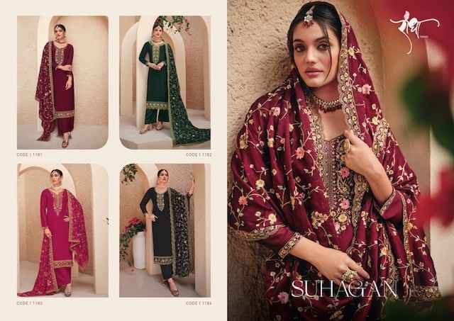 Radha Suhagan Georgette Dress Material 4 pcs Catalogue
