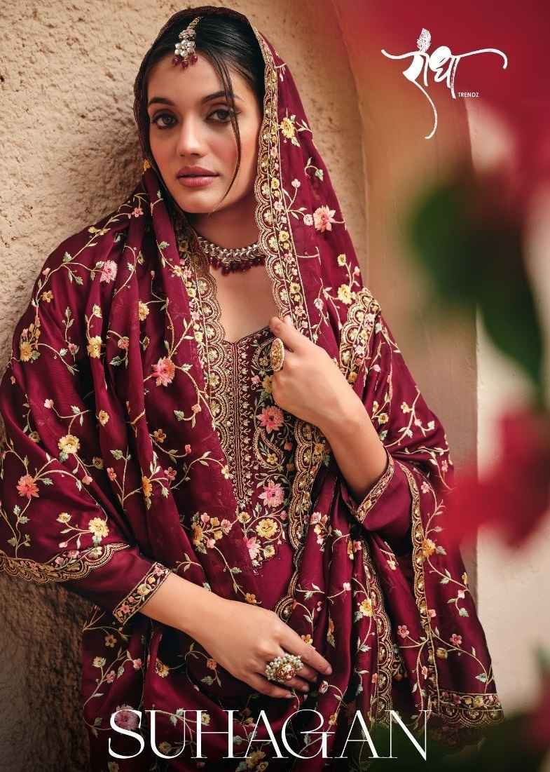 Radha Suhagan Georgette Dress Material 4 pcs Catalogue