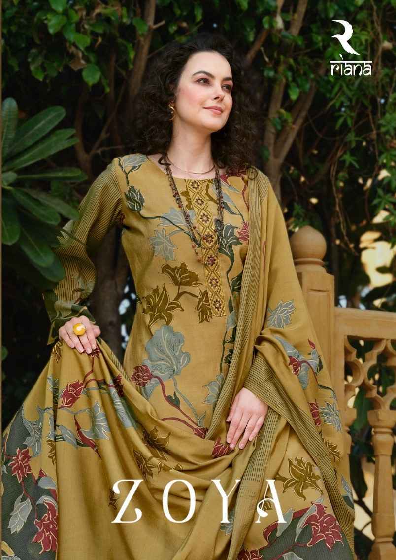 Riana Zoya Pure Muslin Print Dress Material 6 Pc Catalog