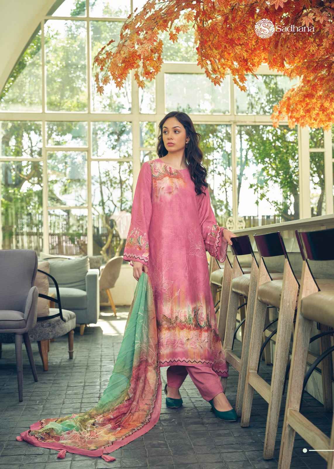 Sadhana Fashion Akali Pure Muslin Silk Dress Material 8 Pc Catalog