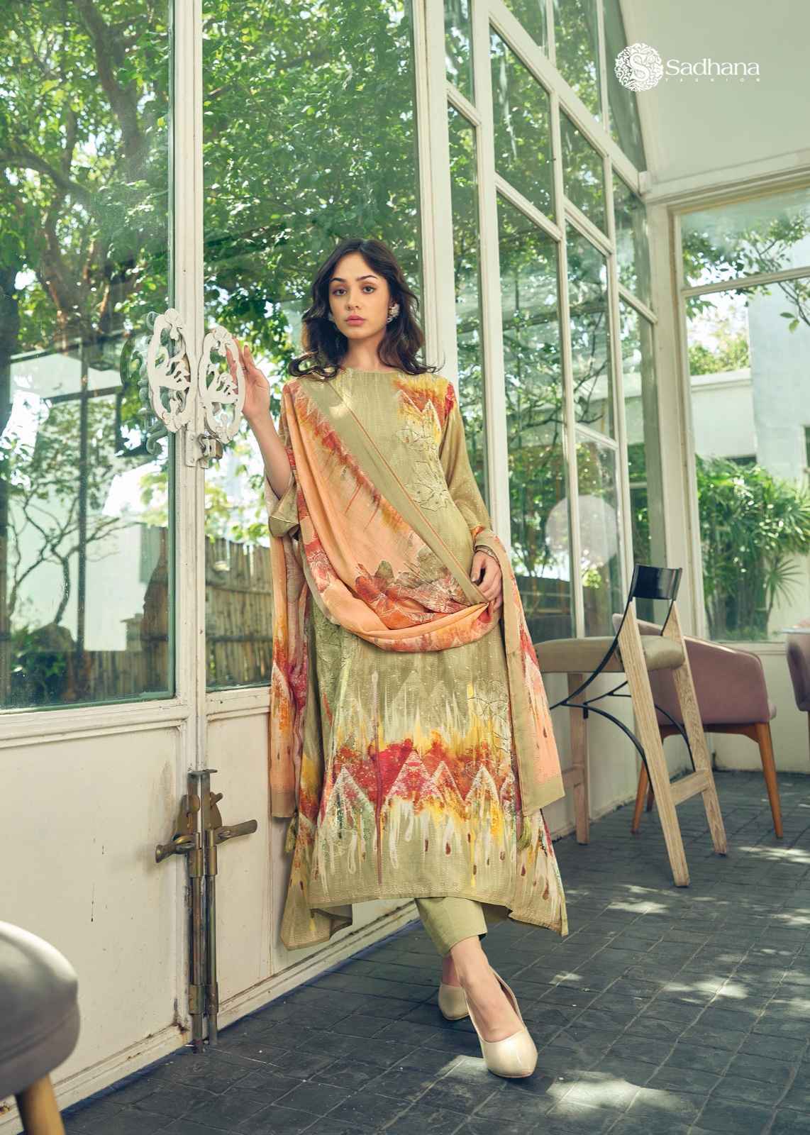 Sadhana Fashion Akali Pure Muslin Silk Dress Material 8 Pc Catalog