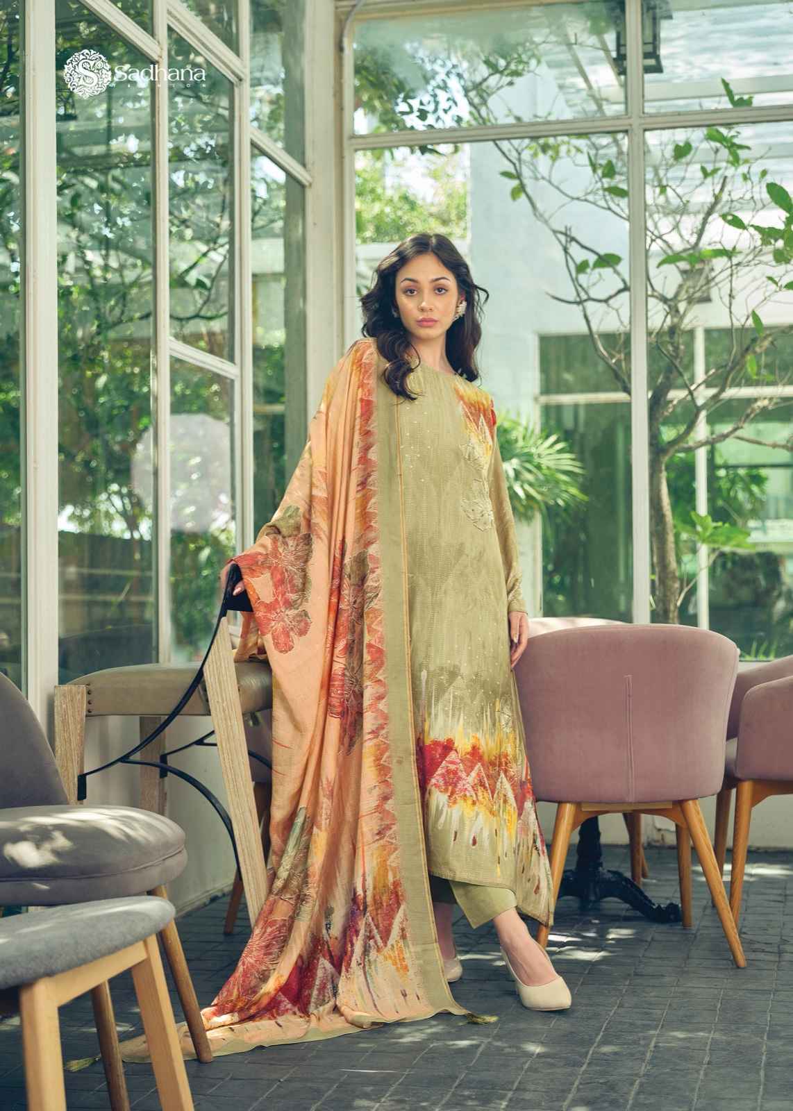 Sadhana Fashion Akali Pure Muslin Silk Dress Material 8 Pc Catalog