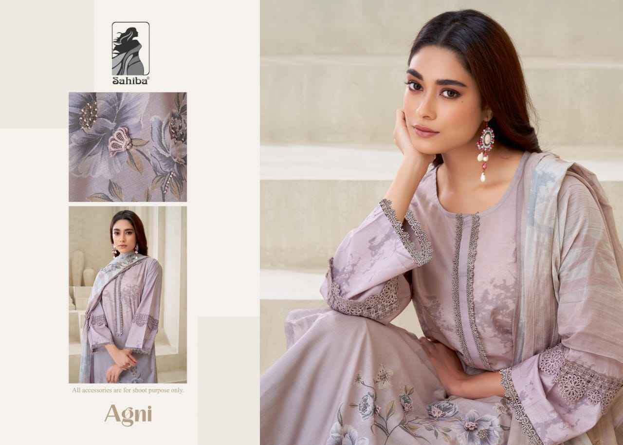 Sahiba Agni Pure Cotton Lawn Print Dress Material 7 Pc Catalog