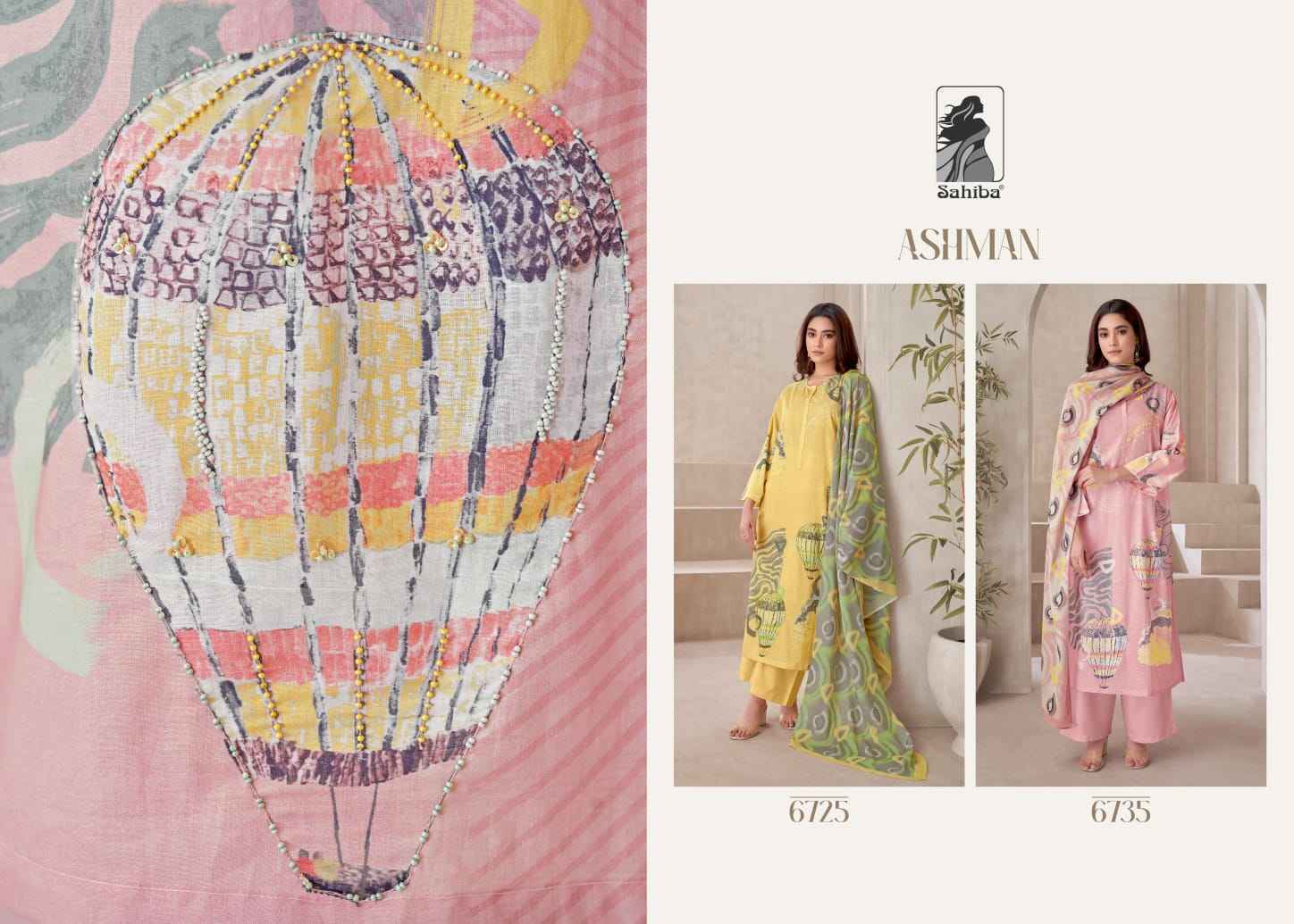 Sahiba Ashman Moscos Cotton Dress Material 2 Pc Catalog