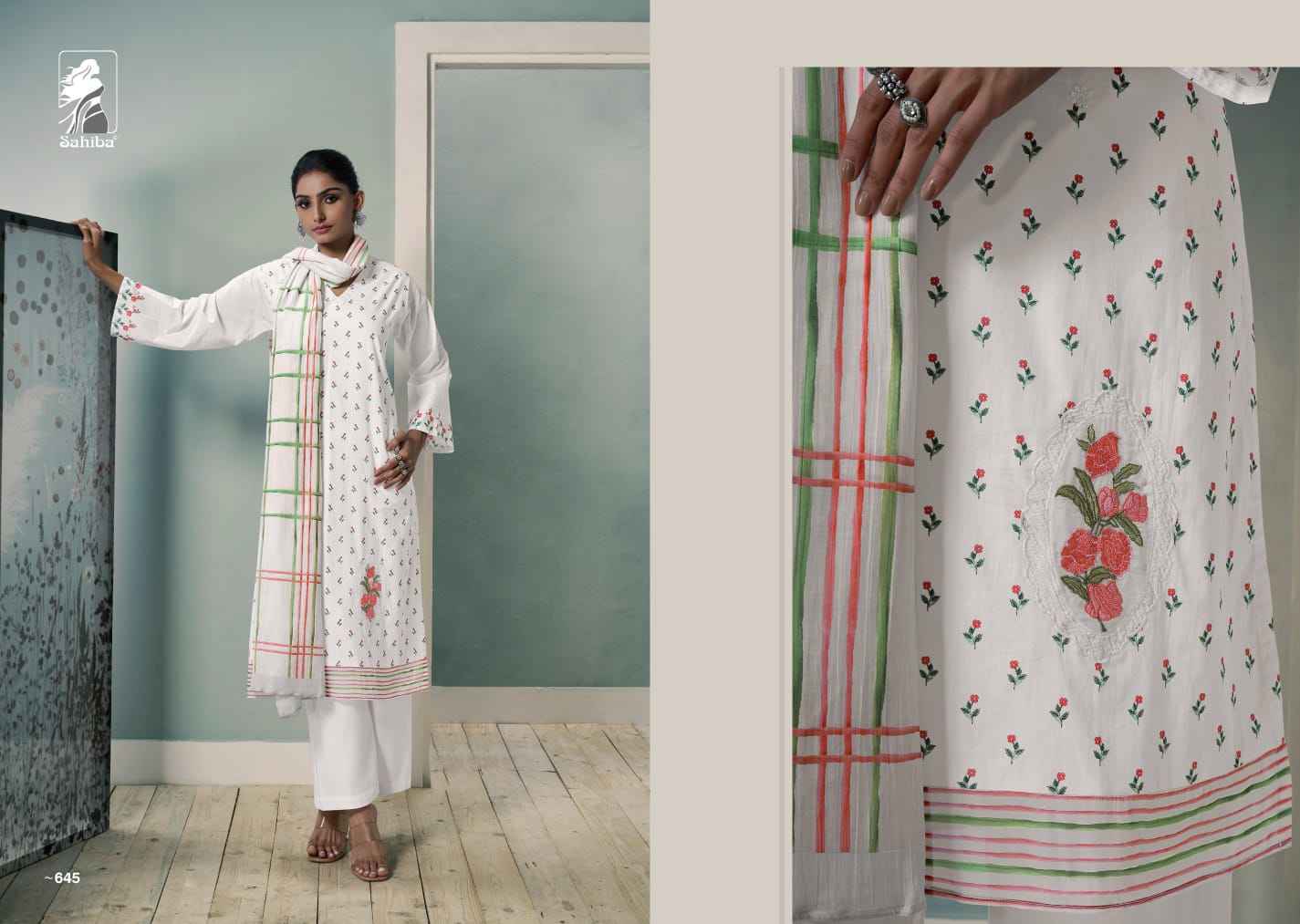 Sahiba Pushp Pure Cotton Lawn Print Dress Material 3 Pc Catalog