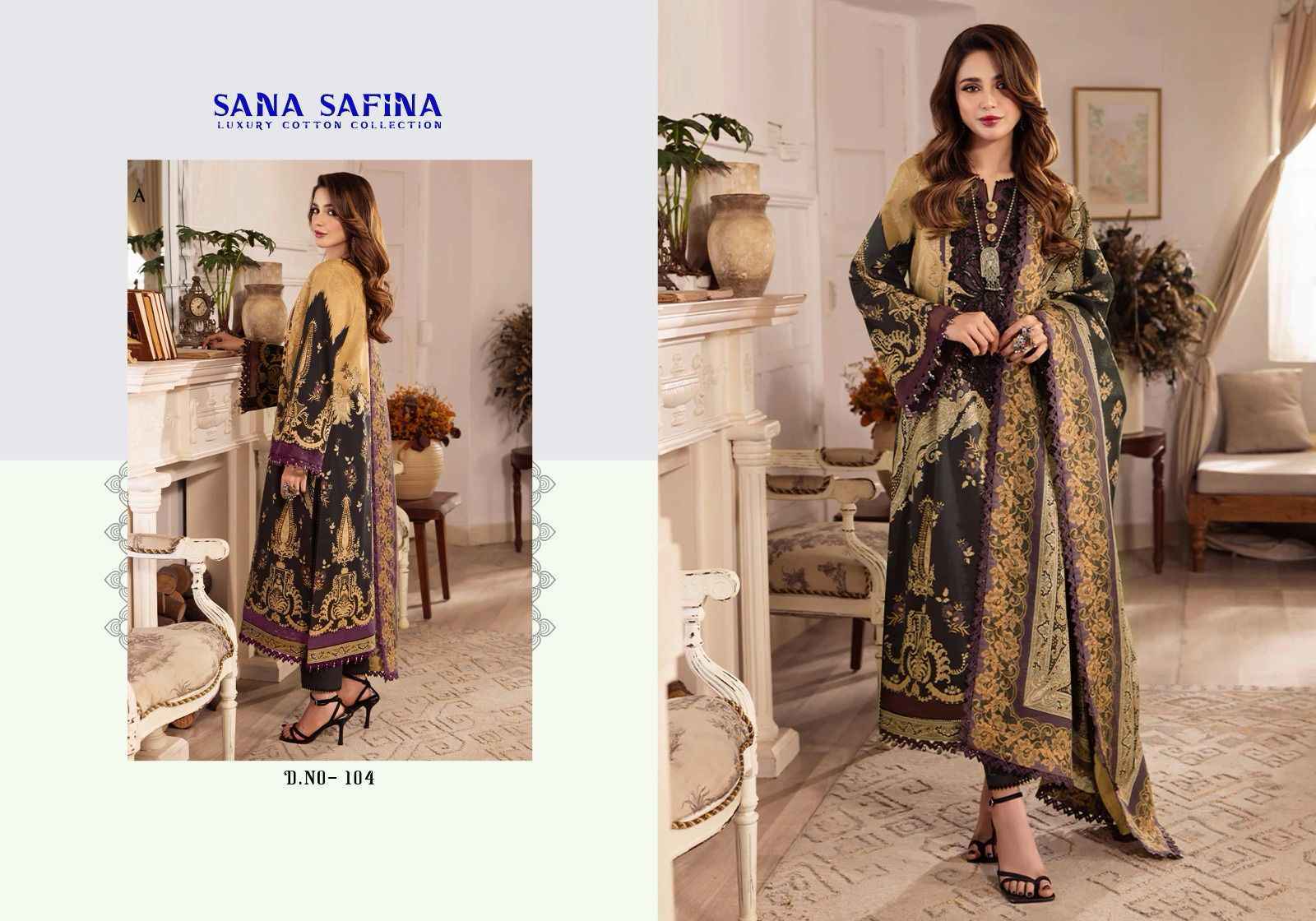 Sana Safina Vol-1 Luxury Cotton Collection Dress Material 6 pc Cataloge